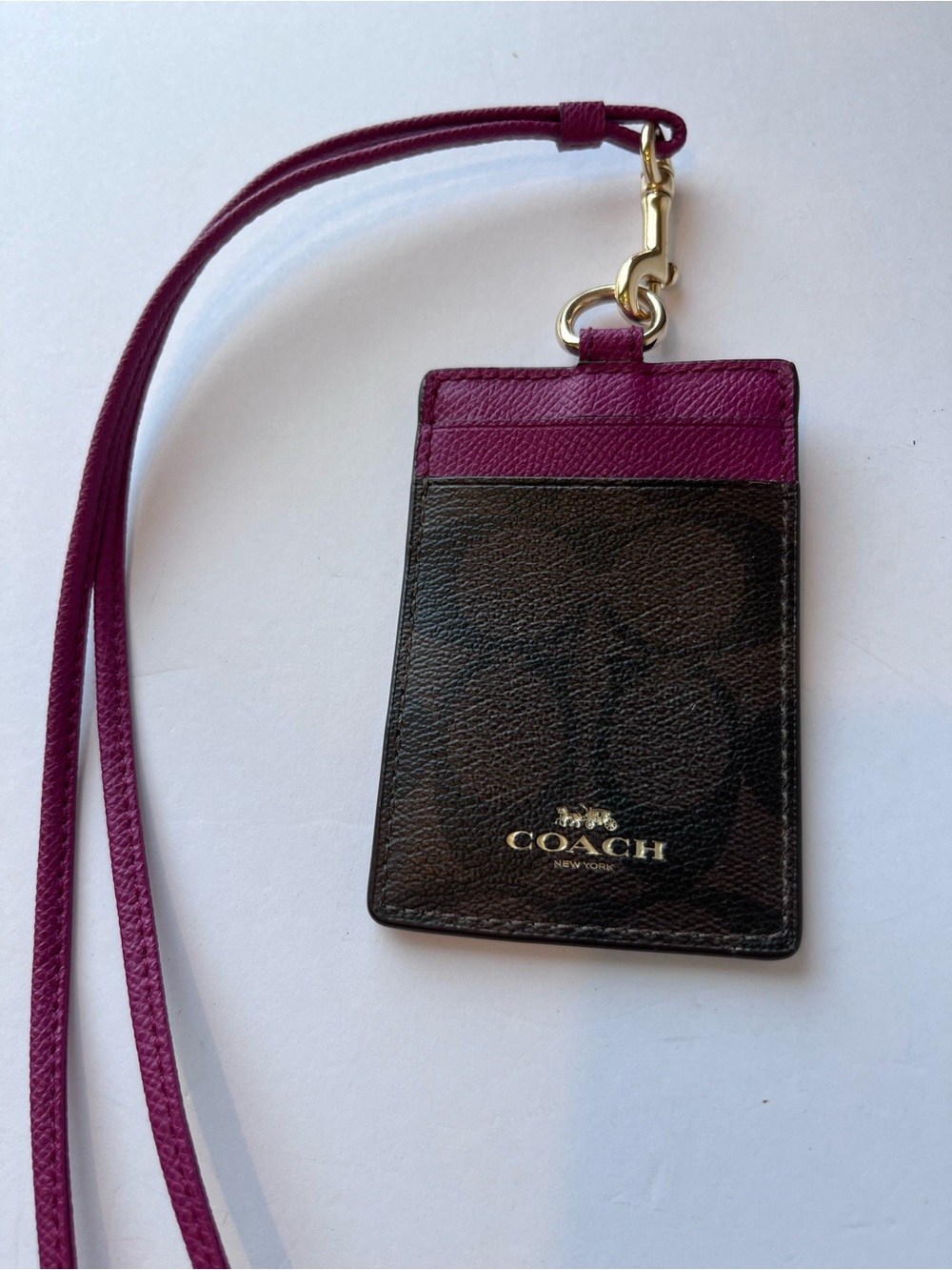 Coach ID Lanyard Card Holder